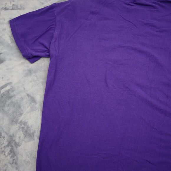 Moda Bazaar Shirt Womens One Size Purple Floral Round Neck Short Sleeve Tee - Picture 13 of 16